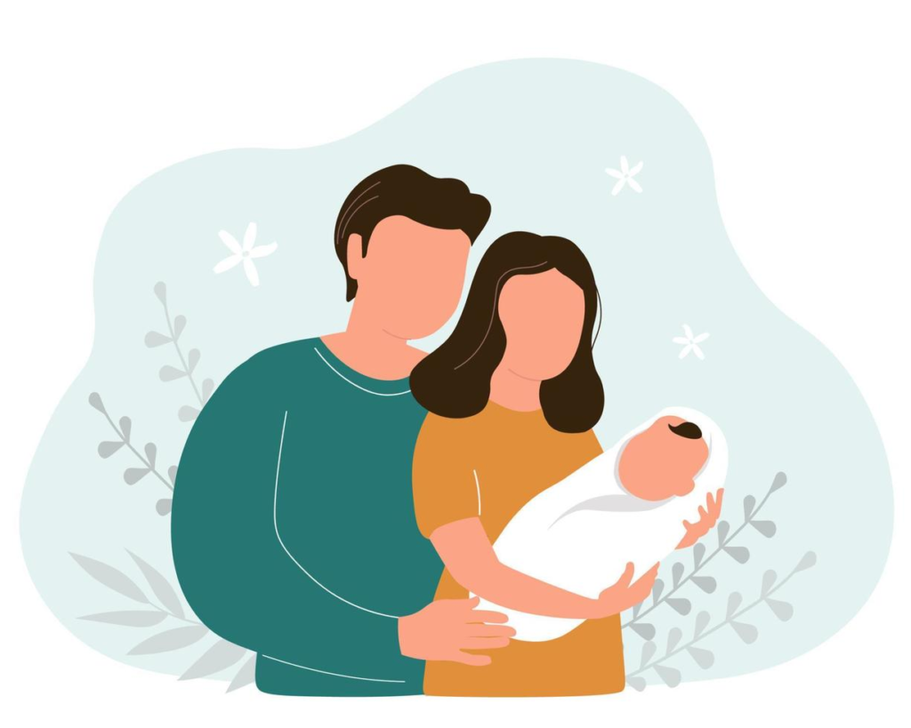A perfect gift for new parents—baby happily chewing on a 3-in-1 teething mitten, providing relief while keeping little hands protected.